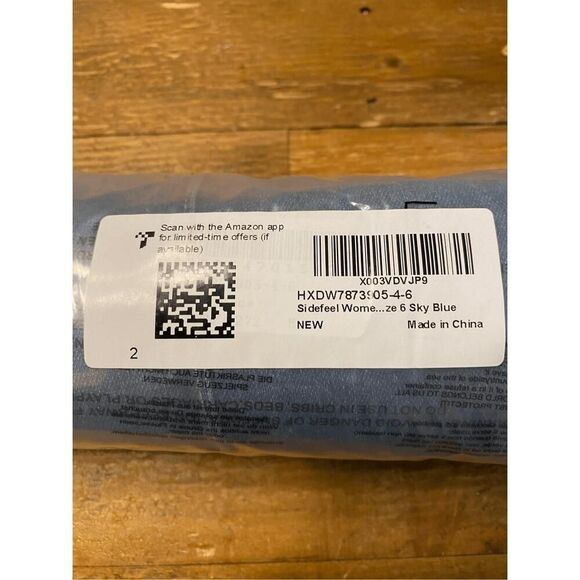 Sidefeel size 6 NWT Wide Leg Jeans Casual Baggy High Waisted blue Denim Pants - Picture 6 of 6